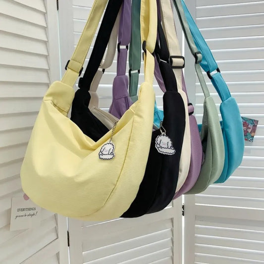 Shoulder Bags Women Solid Harajuku All-match Simple Multifunction Handbags Large Capacity Crossbody Bags for Women Teens Purse