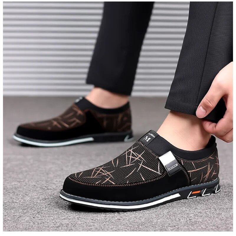 Classic Casual Men's Leather Shoes Slip-On Loafers for Men Business Moccasins Office Men Work Flats Trend Driving Shoes Big Size