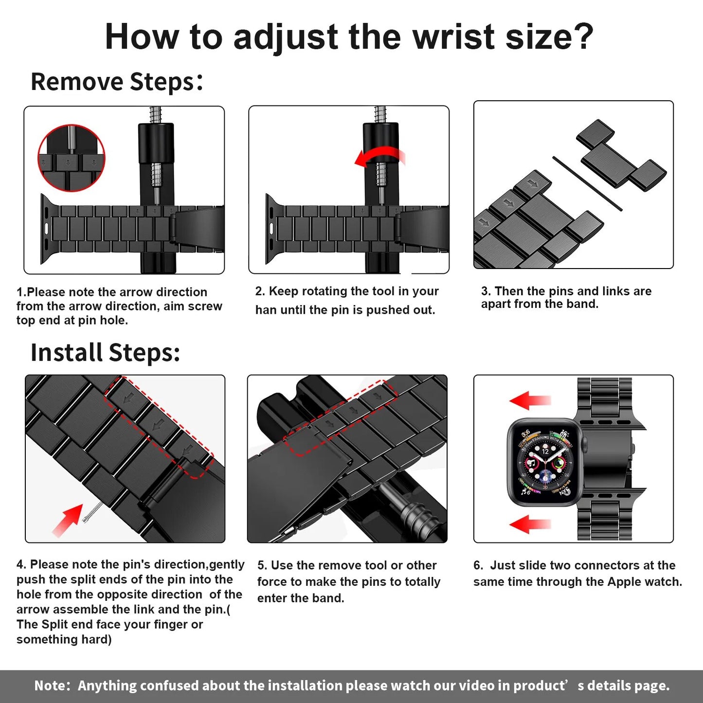 Stainless Steel Strap For Apple Watch Band 49mm 45mm 41mm 40mm 44mm Metal correa Bracelet belt iwatch series 7 6 5 SE 8 Ultra