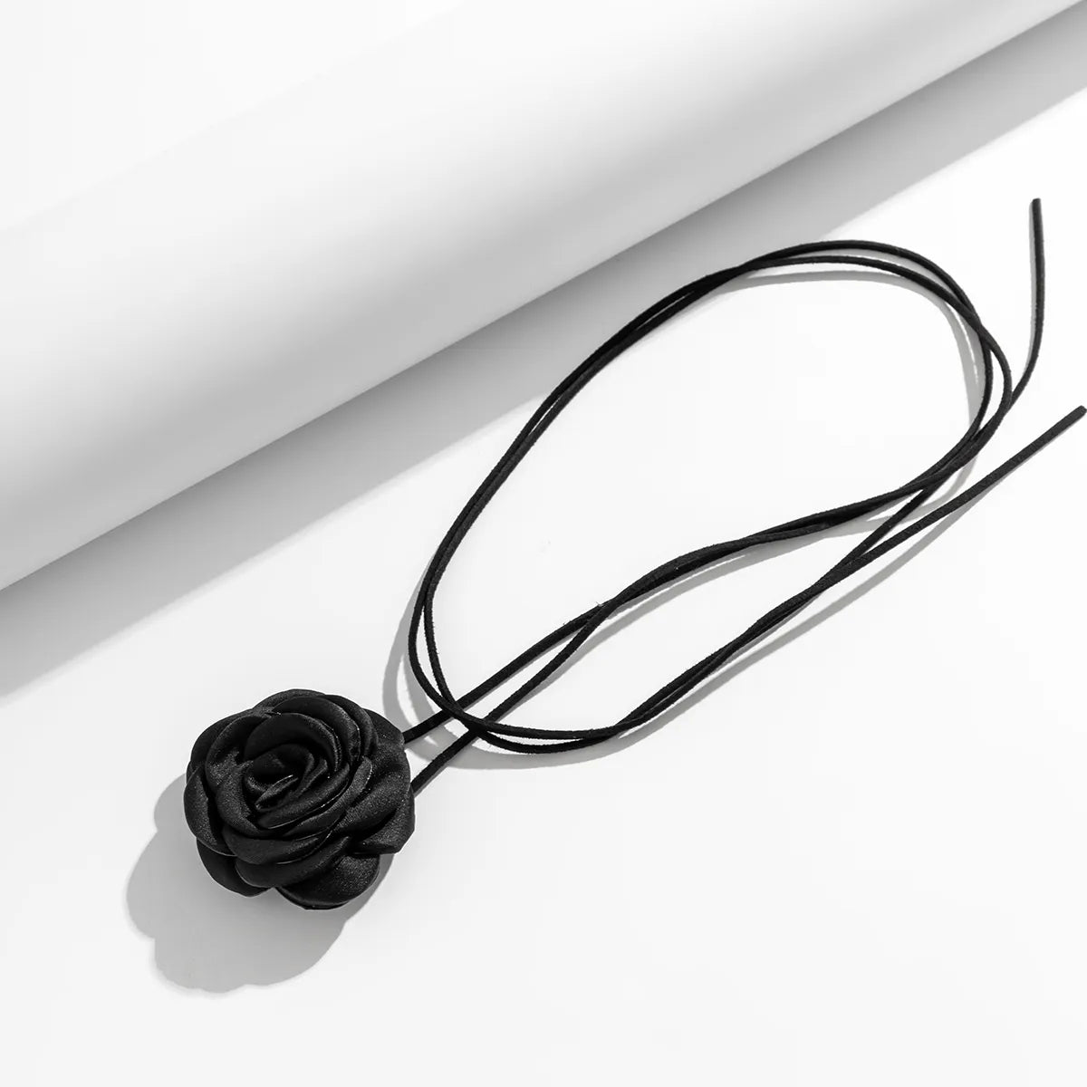 Romantic Gothic Big Rose Flower Clavicle Chain Necklace for Women Ladies Korean Fashion Adjustable Rope Choker Y2K Accessories